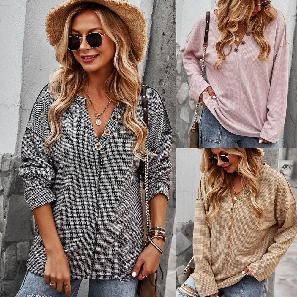 Sexy Knit Long Sleeve Sweater Women's Casual Vacation Style