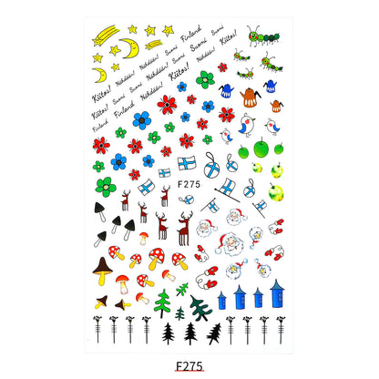 New Nail Sticker Santa Claus Decal Strap Adhesive