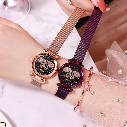 Magnet quartz ladies watch