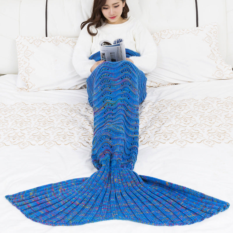 Hollow Sofa Corrugated Mermaid Blanket