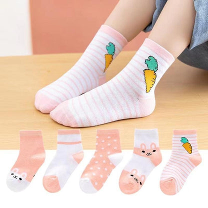 Boy Girls'socks Versatile Student Mid-calf Polyester Socks