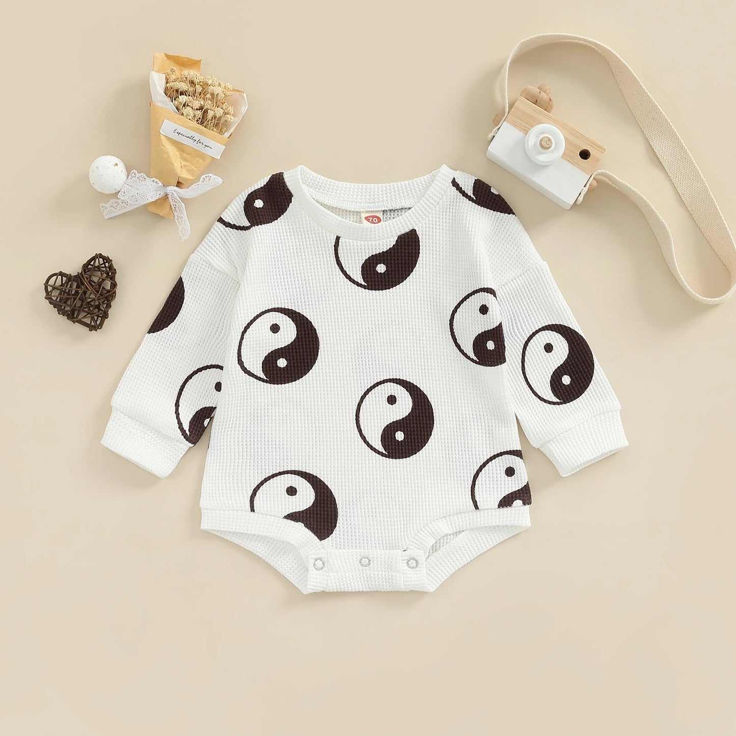 Baby One-piece Suit Knitted Long Sleeve