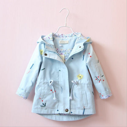 Children's Hooded Embroidered Windbreaker