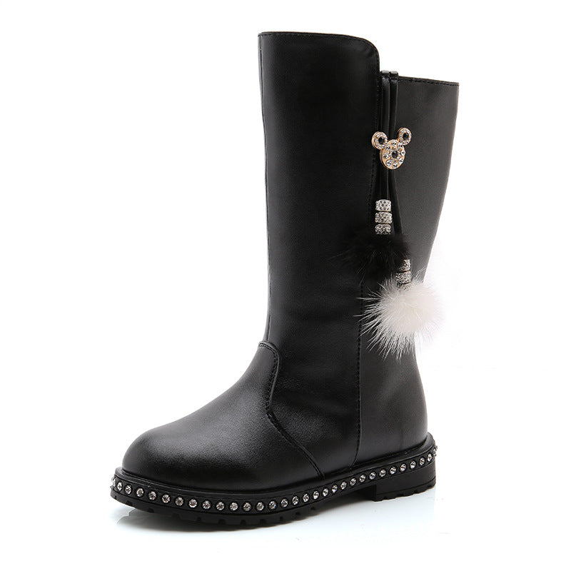 Children's High Bootsbig Kids Plus Cashmere