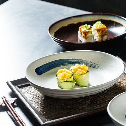 Creative Shaped Tableware With Large Irregular Ceramic Bowls