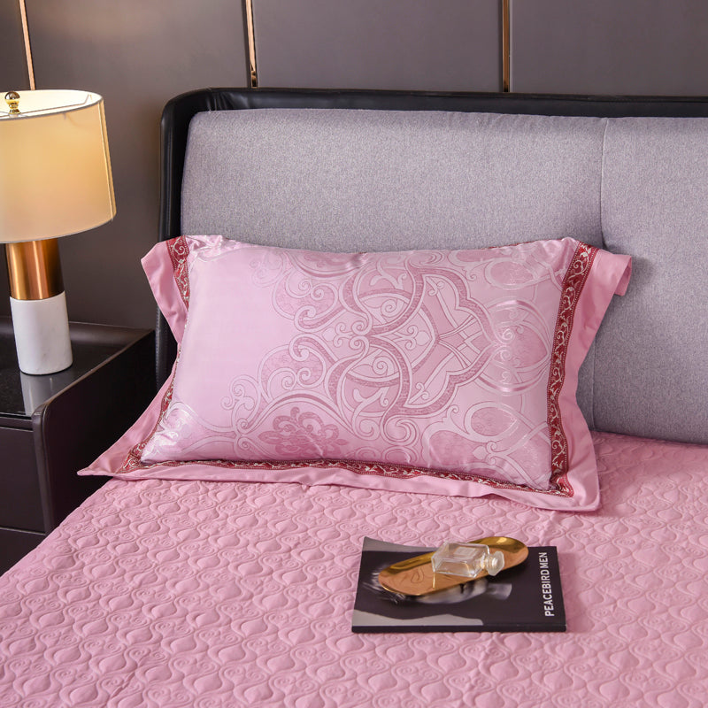 Cotton Satin Jacquard Single Pillowcase For A Pair Of Two