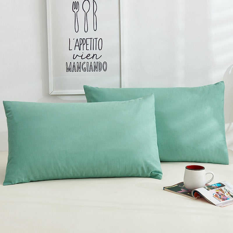 Pure Color Cotton Pillowcases A Pair Of Hotel Hotel Cotton 48X74CM
