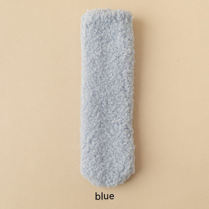 Women's Fashion Simple Solid Color Coral Fleece Socks
