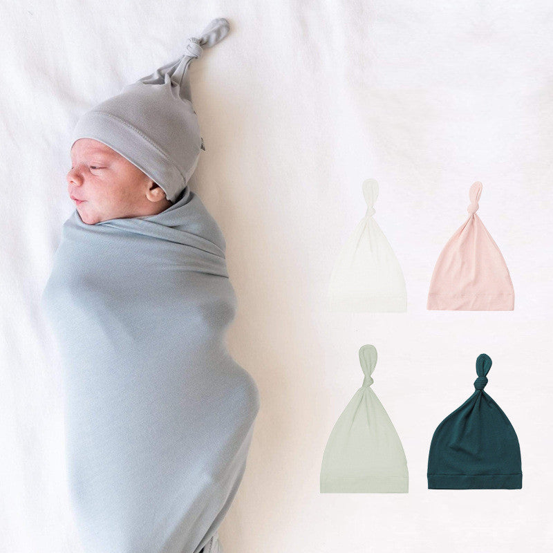 New Bamboo Fiber Thin Baby Hat Pullover