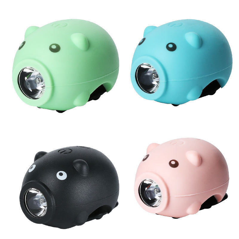 Children's Bicycle Piggy Horn Light USB Charging