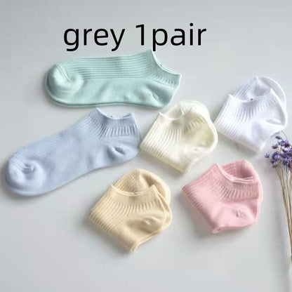 Women's Low-cut Athletic Socks Sweat-absorbent Short Waist Female Cotton Socks