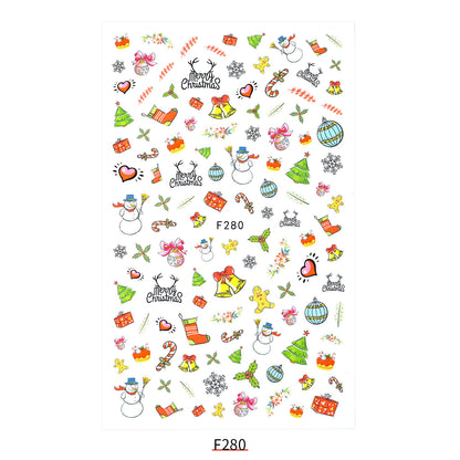 New Nail Sticker Santa Claus Decal Strap Adhesive