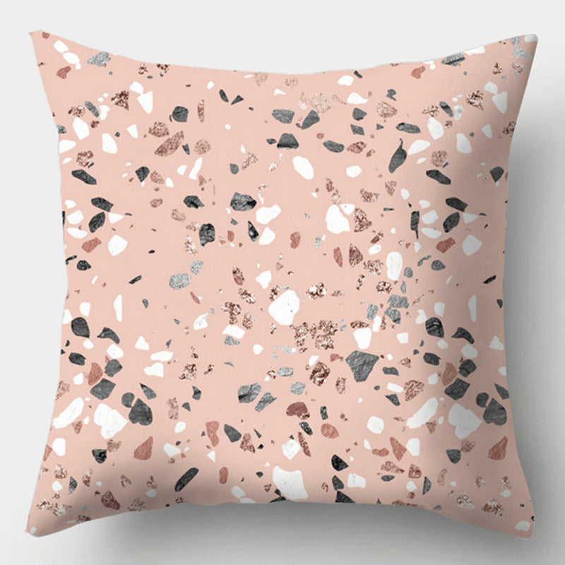 Modern Simple Pillow Home Cushion Geometric Amazon Hot Sale Peach Skin Fabric