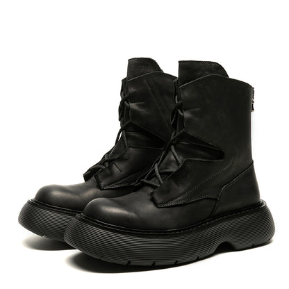 Mens Fashion Casual Thick Bottom Increase Casual Short Boots