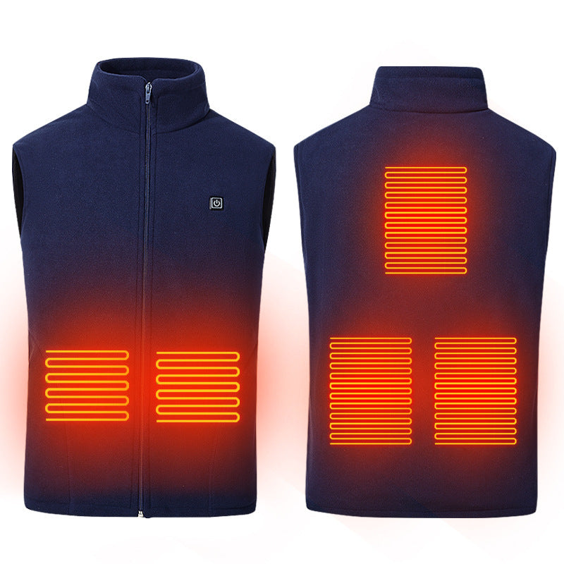 Men's And Women's Vest USB Heating Charging Suit Jacket