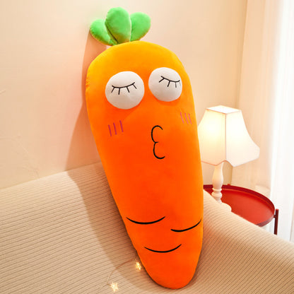 Radish Shape Expression Pillow Plush Toy