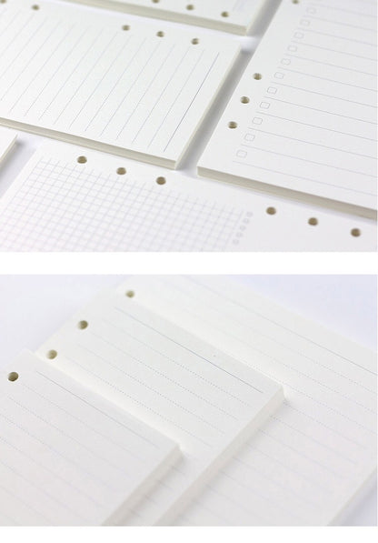 6-hole Notebook Loose-leaf Refill Blank Dot Matrix Horizontal Line