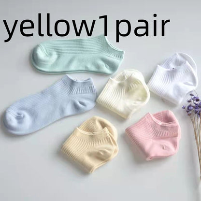 Women's Low-cut Athletic Socks Sweat-absorbent Short Waist Female Cotton Socks