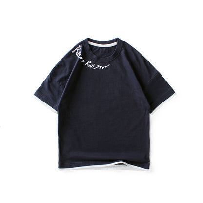 Middle And Large Children's Top Short Sleeves
