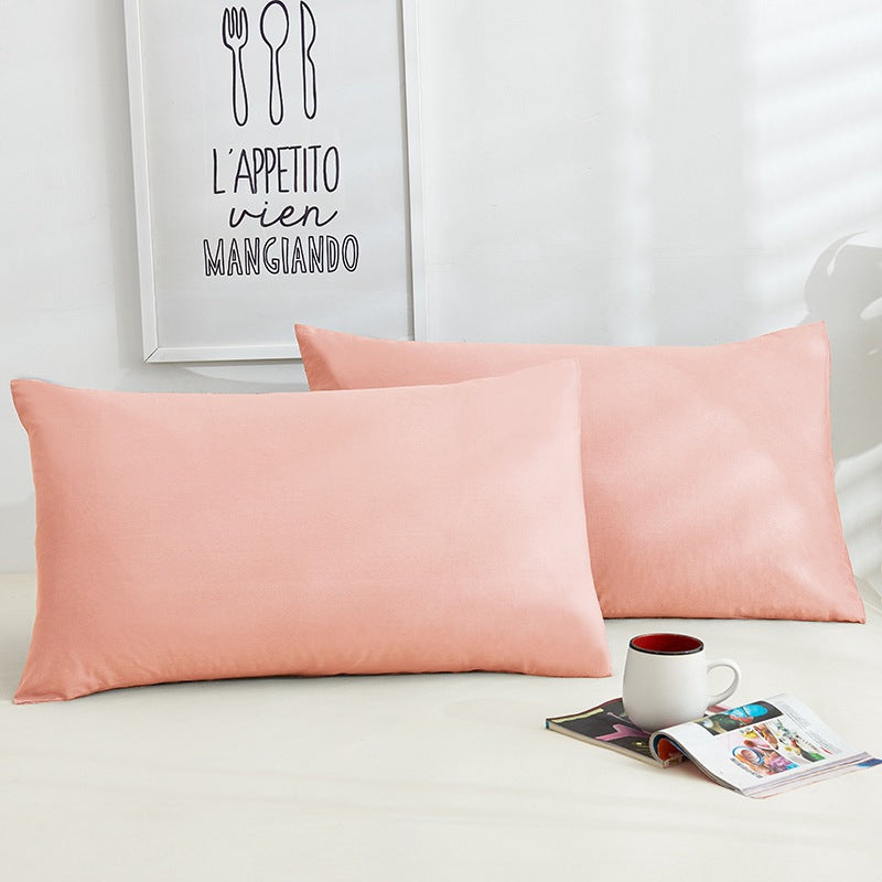Pure Color Cotton Pillowcases A Pair Of Hotel Hotel Cotton 48X74CM