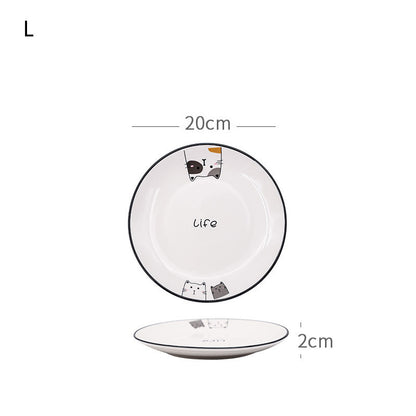 Nordic Tableware Set Bowl And Plate Combination Household Simple Ceramic