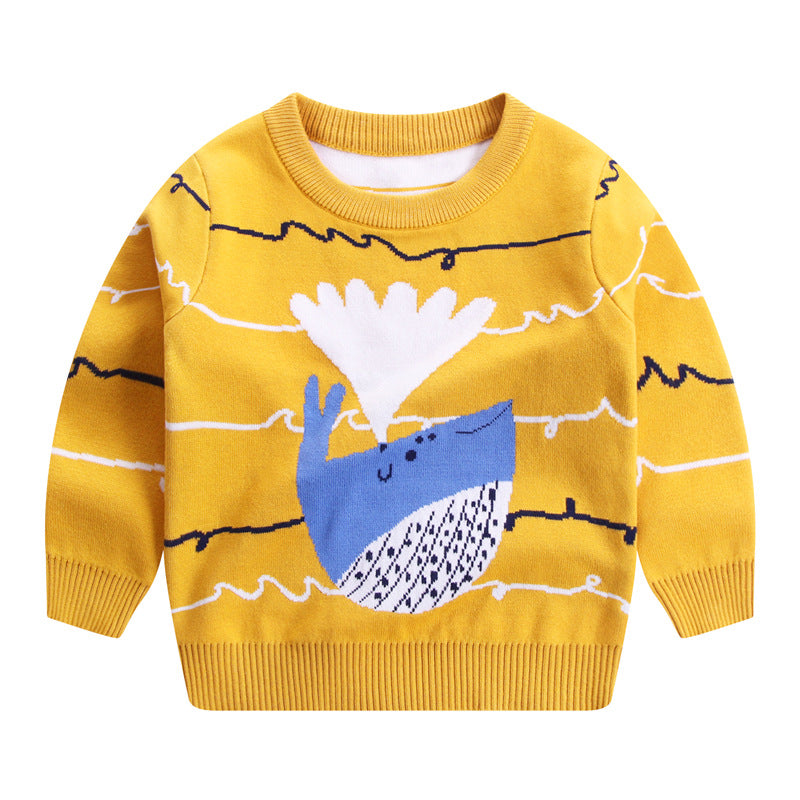 Children's Autumn And Winter New Double-layer Cotton Sweater