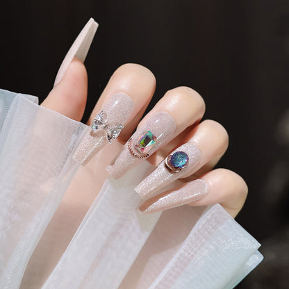 Fake Nail Patches Hand Wearing Art