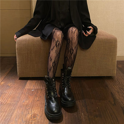 Flower Thin Mesh Lace Base Body Stockings