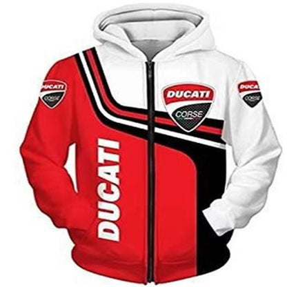 3D Auto Logo Series Color Printing Zipper Hoodie Fashion Men And Women