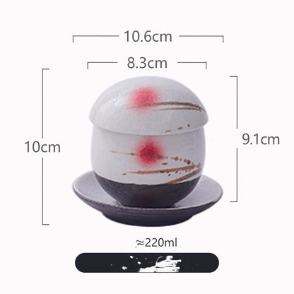 Japanese Style Ceramic Stew Pot Hotel Restaurant Steamed Eggs Nourishing Bird's Nest