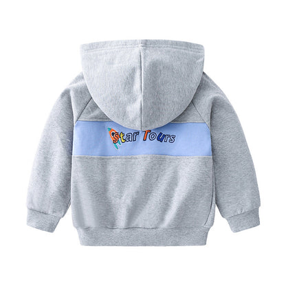 Fashionable And Simple Cartoon Children's Thin Coat