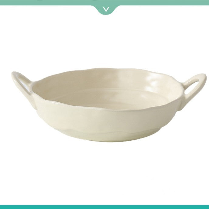Nordic Ceramic Deformed Binaural Bowl Creative Home Irregularity