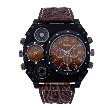 Two Places Travel Time Watch Casual Mens