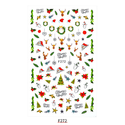 New Nail Sticker Santa Claus Decal Strap Adhesive