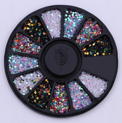 Gold Plating Fancy Shape Diamonds Manicure Diamond Box 12 Models