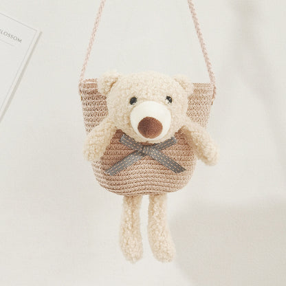 Mini Cute Bear Decorative Bag Diagonal Cross