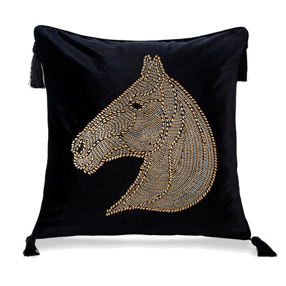 Bedroom Bedside Hot Drill Horse Head Pillow Cover