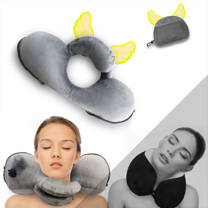 Press-type Inflatable U-shaped Pillow Neck