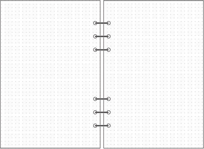 6-hole Notebook Loose-leaf Refill Blank Dot Matrix Horizontal Line