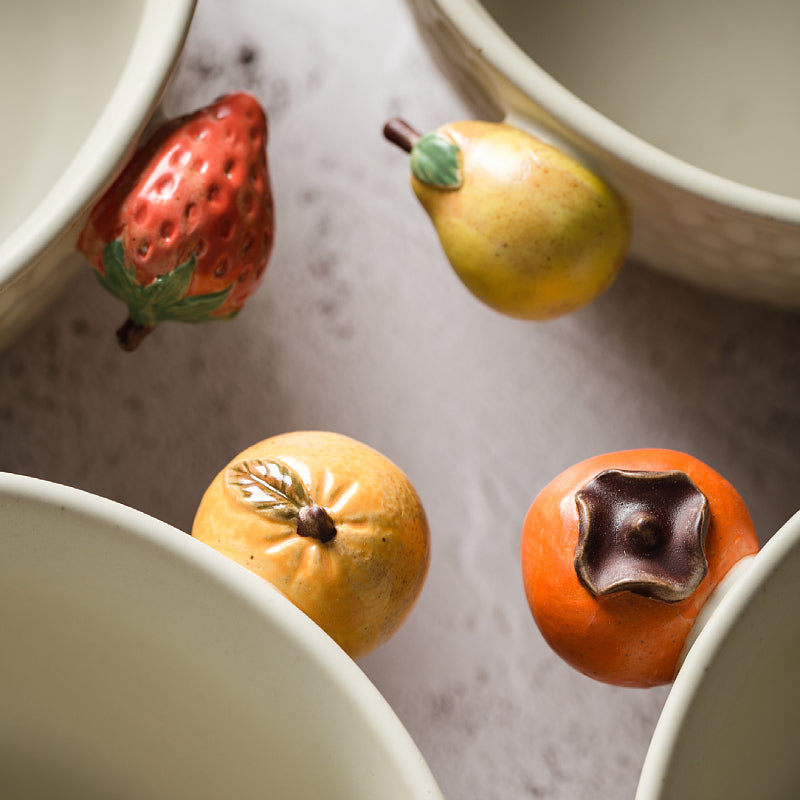 Hand Painted Japanese Creative Ceramic Bowl With Handle