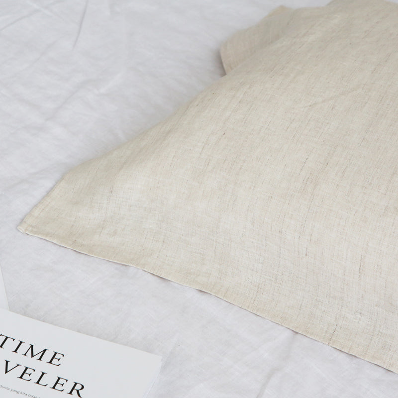 Pure Linen Pillow Towel Breathable Solid Color High-grade