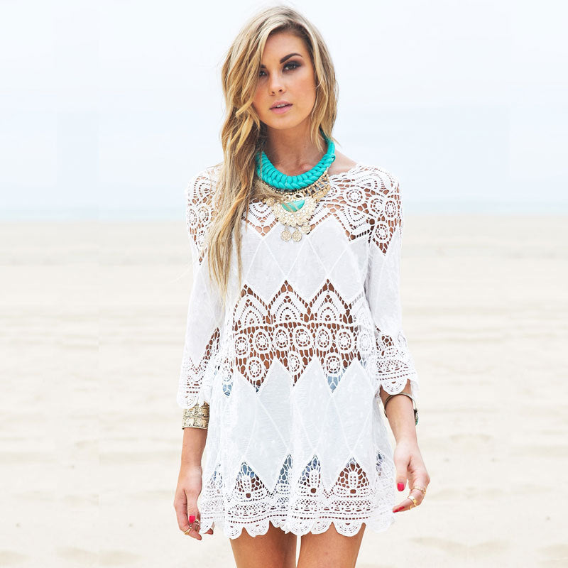 Sticker Embroidered Beach Bikini Jacket