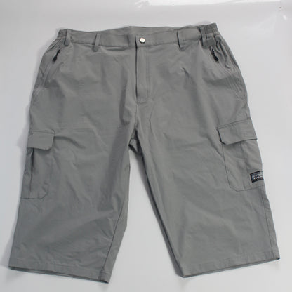 Men's Elastic Multi Pocket Elastic Capris Quick Drying Work Suit Straight Tube