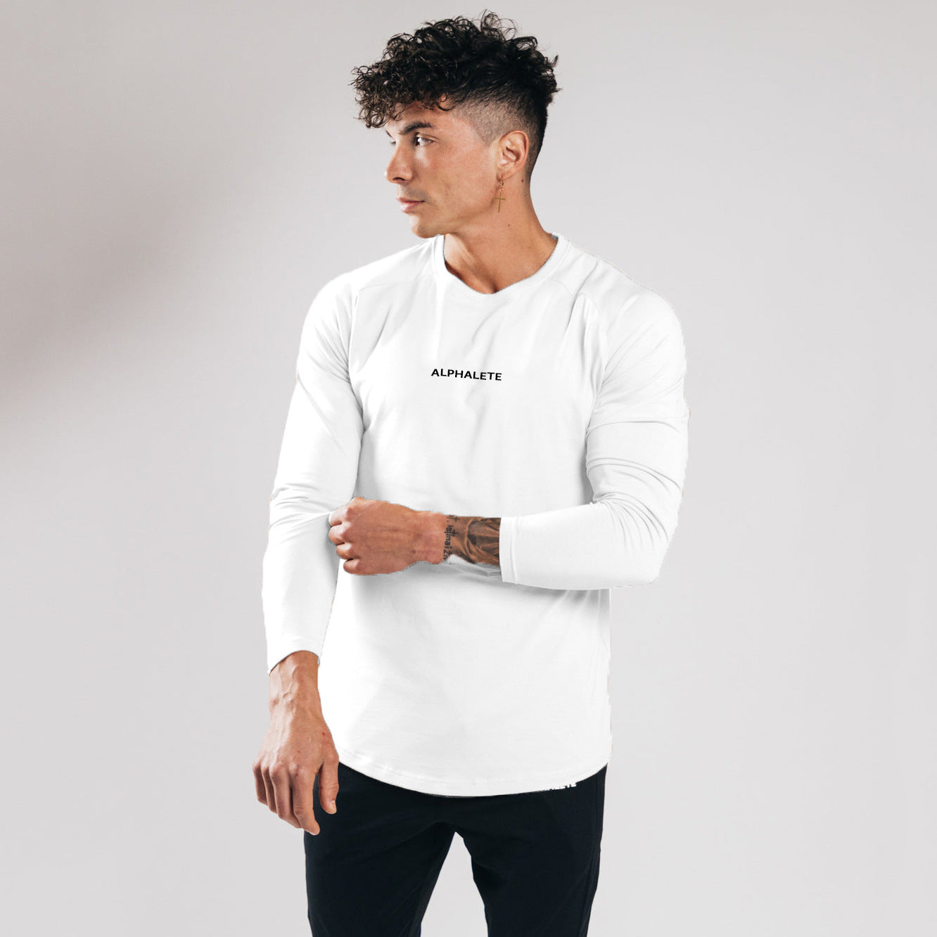 Slim Fit Elastic Cotton Long Sleeve T-shirt Underlay