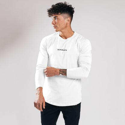 Slim Fit Elastic Cotton Long Sleeve T-shirt Underlay