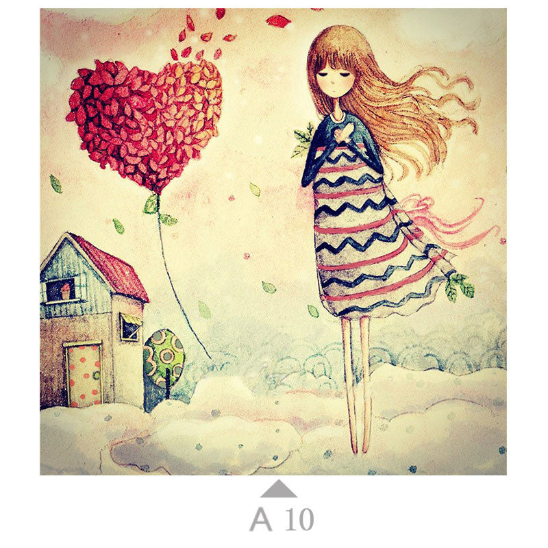 Ever Moment Diamond Painting Embroidery Cartoon Girl Picture Paint By Diamond Wall Decoration Full Square Resin Drill