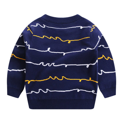 Children's Autumn And Winter New Double-layer Cotton Sweater