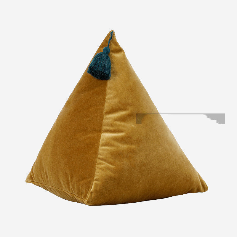 Triangular Pyramid Triangular Three-dimensional Shaped Zongzi Shaped Velvet Pillow Sofa Living Room Pillow Bed