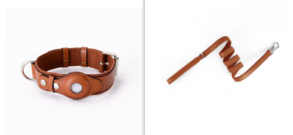 Airtag Pet Collar Tracker Protective Cover Leather Collar