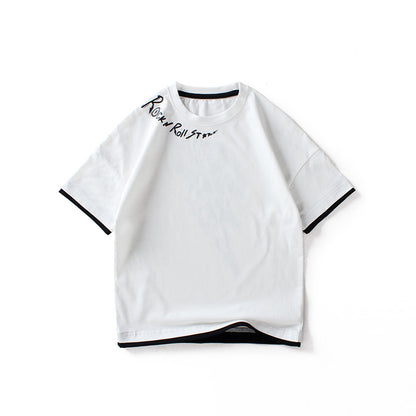 Middle And Large Children's Top Short Sleeves